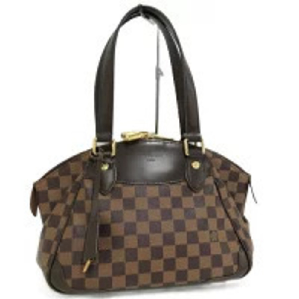 LOUIS VUITTON Verona Handbag Damier Ebene Brown